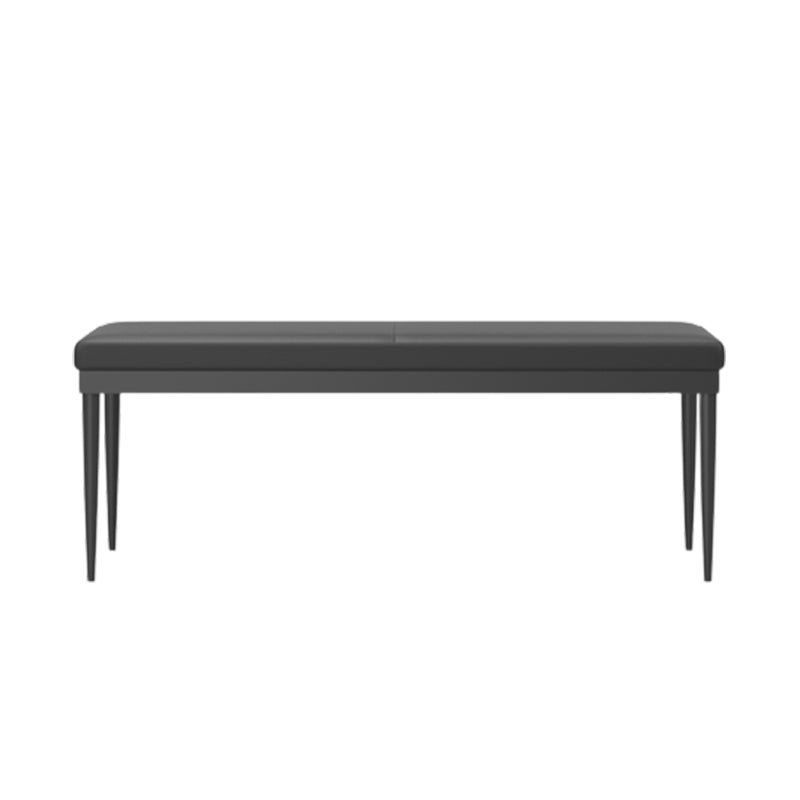 Upholstery Included Dining Bench, 18"H Bench with Black Metal Legs Black Clearhalo 'Benches' 'Chairs & Seating' 'furn' 'furn_benches' 'Furniture' 'Living Room Furniture' 6203406