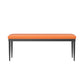 Upholstery Included Dining Bench, 18"H Bench with Black Metal Legs Orange Clearhalo 'Benches' 'Chairs & Seating' 'furn' 'furn_benches' 'Furniture' 'Living Room Furniture' 6203408