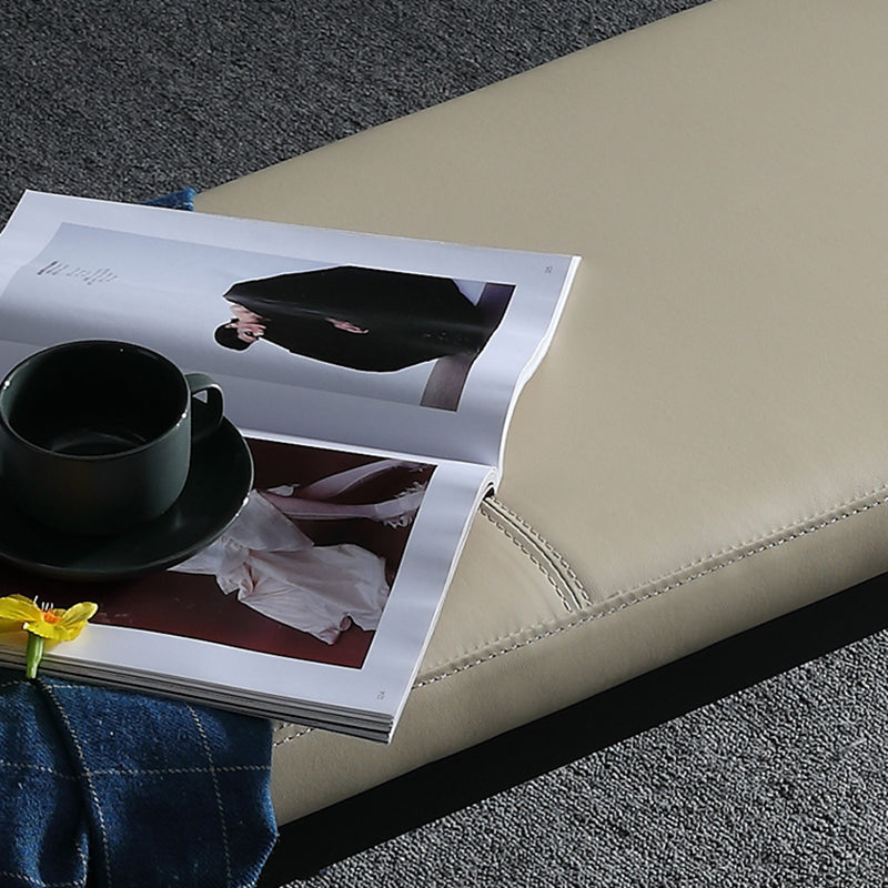 Upholstery Included Dining Bench, 18"H Bench with Black Metal Legs Clearhalo 'Benches' 'Chairs & Seating' 'furn' 'furn_benches' 'Furniture' 'Living Room Furniture' 6203412