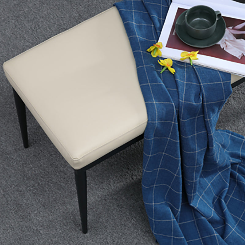 Upholstery Included Dining Bench, 18"H Bench with Black Metal Legs Clearhalo 'Benches' 'Chairs & Seating' 'furn' 'furn_benches' 'Furniture' 'Living Room Furniture' 6203414