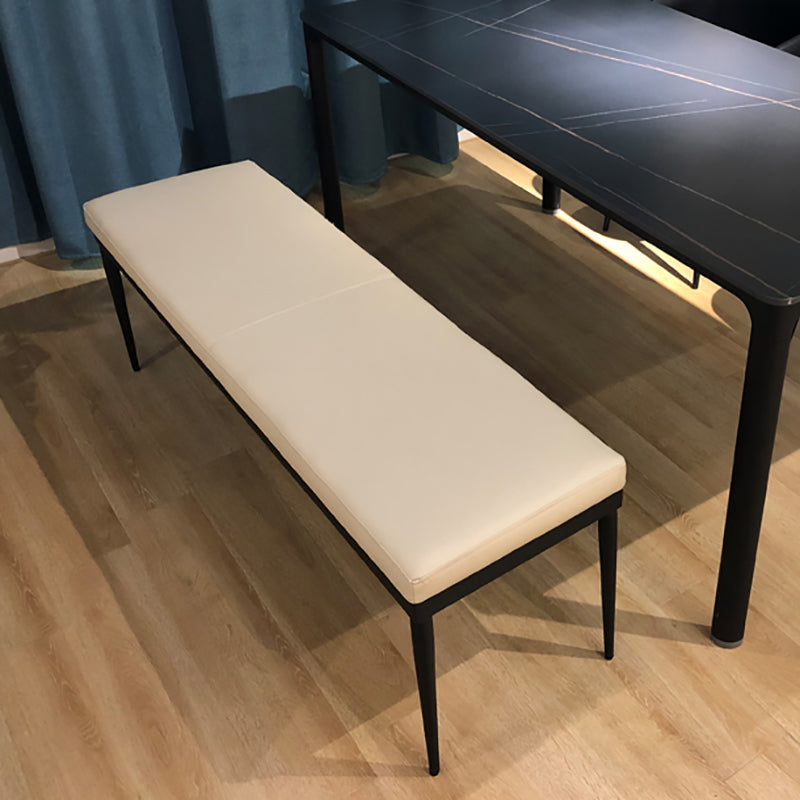 Upholstery Included Dining Bench, 18"H Bench with Black Metal Legs Clearhalo 'Benches' 'Chairs & Seating' 'furn' 'furn_benches' 'Furniture' 'Living Room Furniture' 6203416