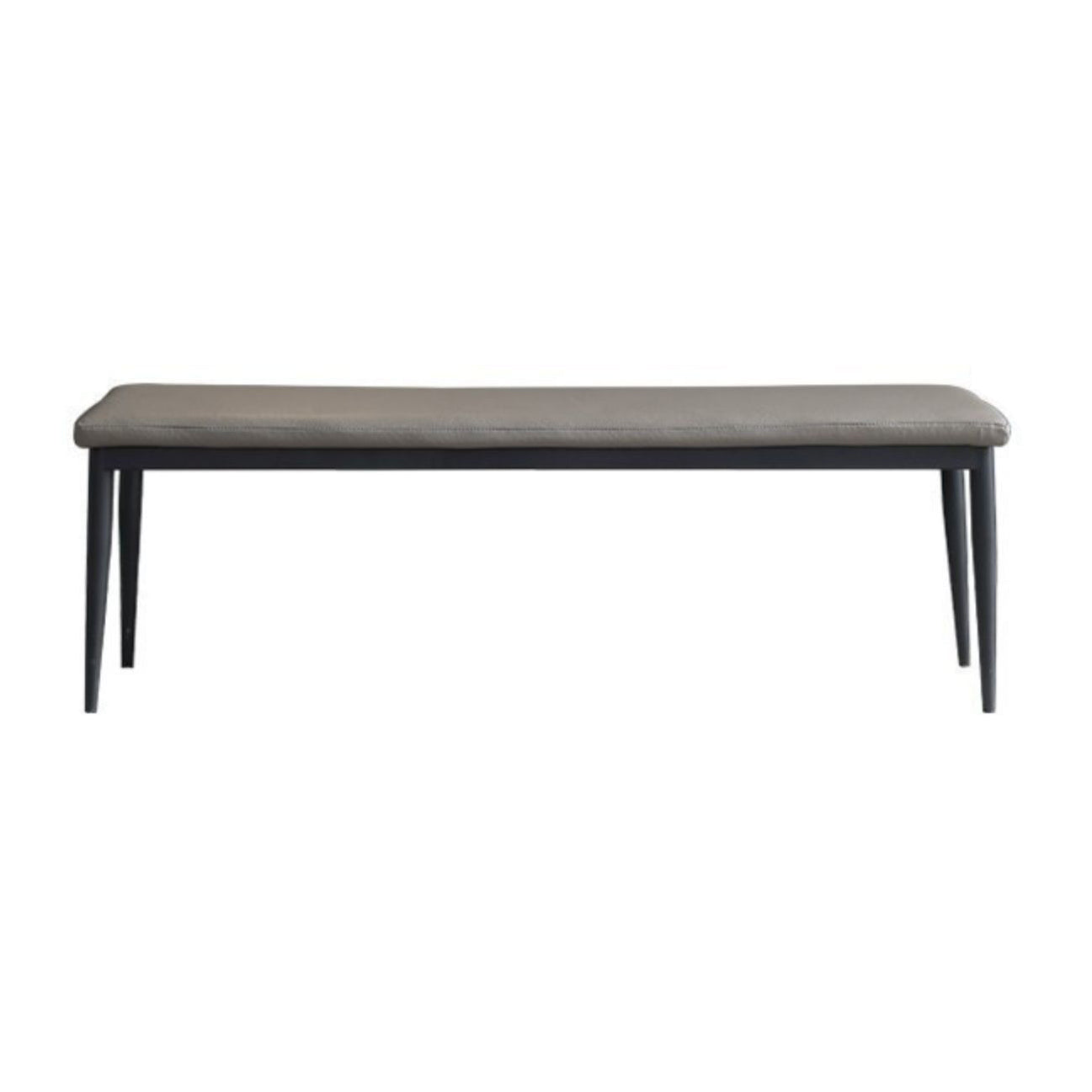 Mid-Century Modern Waterproof Bench Faux Leather Dining Bench with Metal Legs Clearhalo 'Benches' 'Chairs & Seating' 'furn' 'furn_benches' 'Furniture' 'Living Room Furniture' 6203425