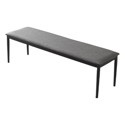 Mid-Century Modern Waterproof Bench Faux Leather Dining Bench with Metal Legs Clearhalo 'Benches' 'Chairs & Seating' 'furn' 'furn_benches' 'Furniture' 'Living Room Furniture' 6203427