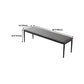 Mid-Century Modern Waterproof Bench Faux Leather Dining Bench with Metal Legs Clearhalo 'Benches' 'Chairs & Seating' 'furn' 'furn_benches' 'Furniture' 'Living Room Furniture' 6203428