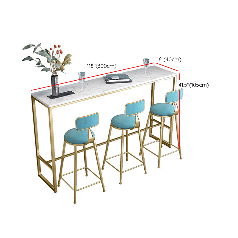 Metal Rectangular Table Modern Style Home Minimalist Bar Table Clearhalo 'Bar Furniture' 'Bar Tables' 'bar_tables' 'furn' 'furn_bar_tables' 'Furniture' 'Kitchen & Dining Furniture' 6206056