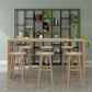 Rectangle Counter Dining Table in Log, Modern Counter Table with 41.3-inch Height 70.9"L x 15.7"W x 41.3"H Without Chairs Clearhalo 'Bar Furniture' 'Bar Tables' 'bar_tables' 'furn' 'furn_bar_tables' 'Furniture' 'Kitchen & Dining Furniture' 6206082