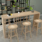 Rectangle Counter Dining Table in Log, Modern Counter Table with 41.3-inch Height 78.7"L x 15.7"W x 41.3"H Without Chairs Clearhalo 'Bar Furniture' 'Bar Tables' 'bar_tables' 'furn' 'furn_bar_tables' 'Furniture' 'Kitchen & Dining Furniture' 6206083
