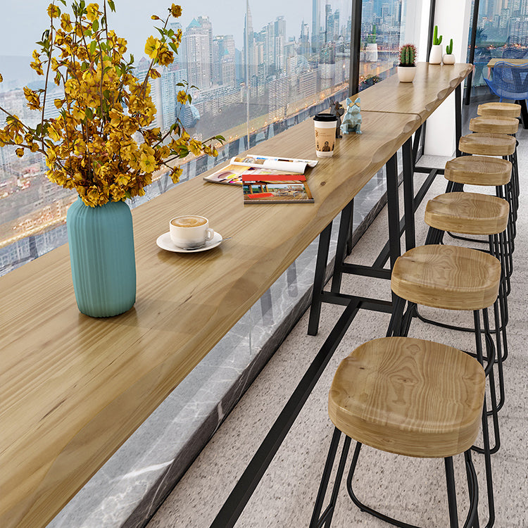 Solid Wood Rectangular Table, Modern Style Home Milk Tea Shop Bar Table Clearhalo 'Bar Furniture' 'Bar Tables' 'bar_tables' 'furn' 'furn_bar_tables' 'Furniture' 'Kitchen & Dining Furniture' 6206099