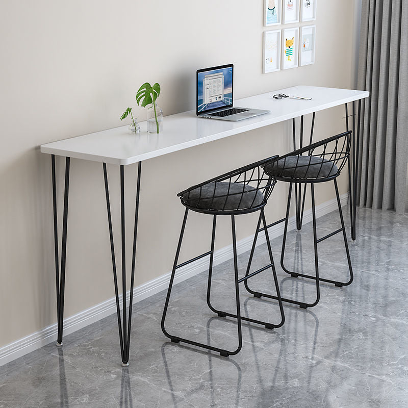 Rectangle Artificial Wood Dining Table Counter Height Table with 4 Legs