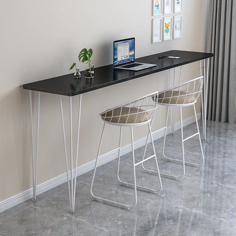 Rectangle Artificial Wood Dining Table Counter Height Table with 4 Legs