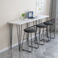 Rectangle Artificial Wood Dining Table Counter Height Table with 4 Legs