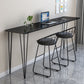 Rectangle Artificial Wood Dining Table Counter Height Table with 4 Legs
