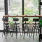 Iron and Wood Rectangular Table Modern Style Milk Tea Shop Cafe Bar Table 70.9"L x 15.7"W x 41.3"H Without Chairs Clearhalo 'Bar Furniture' 'Bar Tables' 'bar_tables' 'furn' 'furn_bar_tables' 'Furniture' 'Kitchen & Dining Furniture' 6206276
