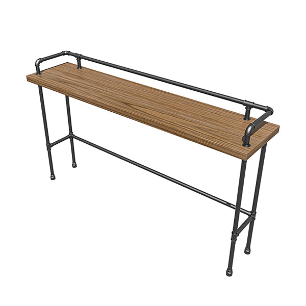 Industriële metalen pub/bartafel met houten tafelblad