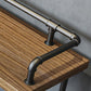 Industriële metalen pub/bartafel met houten tafelblad