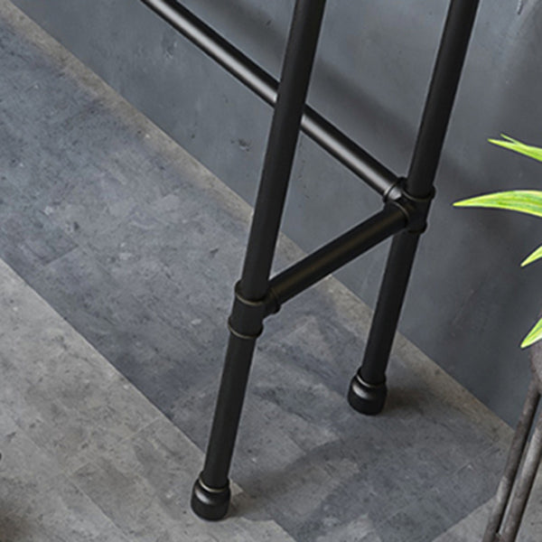 Industriële metalen pub/bartafel met houten tafelblad