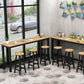 Metal and Wood Rectangular Table, Modern Style Home Living Room Kitchen Bar Table Clearhalo 'Bar Furniture' 'Bar Tables' 'bar_tables' 'furn' 'furn_bar_tables' 'Furniture' 'Kitchen & Dining Furniture' 6206441
