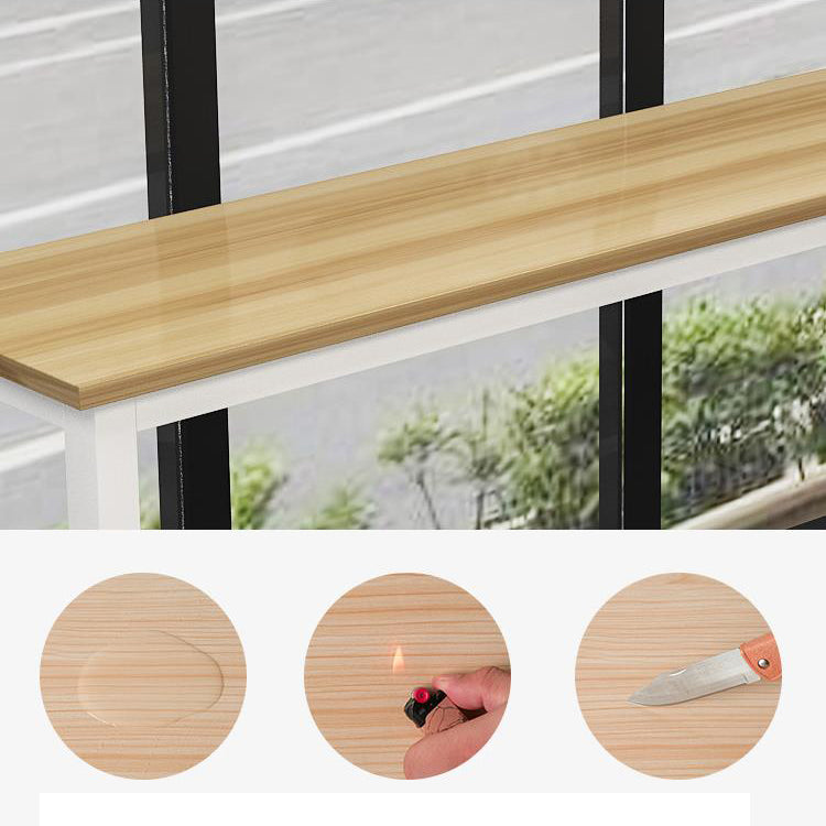 Metal and Wood Rectangular Table, Modern Style Home Living Room Kitchen Bar Table Clearhalo 'Bar Furniture' 'Bar Tables' 'bar_tables' 'furn' 'furn_bar_tables' 'Furniture' 'Kitchen & Dining Furniture' 6206444