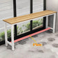 Metal and Wood Rectangular Table, Modern Style Home Living Room Kitchen Bar Table Clearhalo 'Bar Furniture' 'Bar Tables' 'bar_tables' 'furn' 'furn_bar_tables' 'Furniture' 'Kitchen & Dining Furniture' 6206445