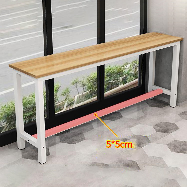 Metal and Wood Rectangular Table, Modern Style Home Living Room Kitchen Bar Table Clearhalo 'Bar Furniture' 'Bar Tables' 'bar_tables' 'furn' 'furn_bar_tables' 'Furniture' 'Kitchen & Dining Furniture' 6206445