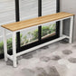Metal and Wood Rectangular Table, Modern Style Home Living Room Kitchen Bar Table Clearhalo 'Bar Furniture' 'Bar Tables' 'bar_tables' 'furn' 'furn_bar_tables' 'Furniture' 'Kitchen & Dining Furniture' 6206447