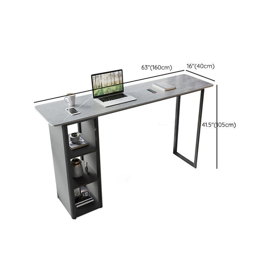 Metal and Slate Rectangular Table, Gorgeous Style Home Minimalist Balcony Bar Table Clearhalo 'Bar Furniture' 'Bar Tables' 'bar_tables' 'furn' 'furn_bar_tables' 'Furniture' 'Kitchen & Dining Furniture' 6206501