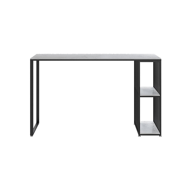 Industrial Marble Metal Pub/Bar Table With 18" Wide Elm Top Counter Wine Table
