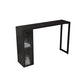 Faux Marble Black Counter Height Dining Table Industrial Metal Base Counter Wine Table