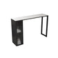 Faux Marble Black Counter Height Dining Table Industrial Metal Base Counter Wine Table