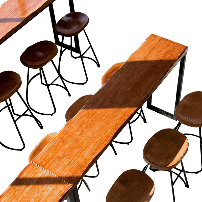 Modern Solid Wood Bar Table Rectangle Dining Table for Kitchen Living Room Coffee Room Clearhalo 'Bar Furniture' 'Bar Tables' 'bar_tables' 'furn' 'furn_bar_tables' 'Furniture' 'Kitchen & Dining Furniture' 6206588