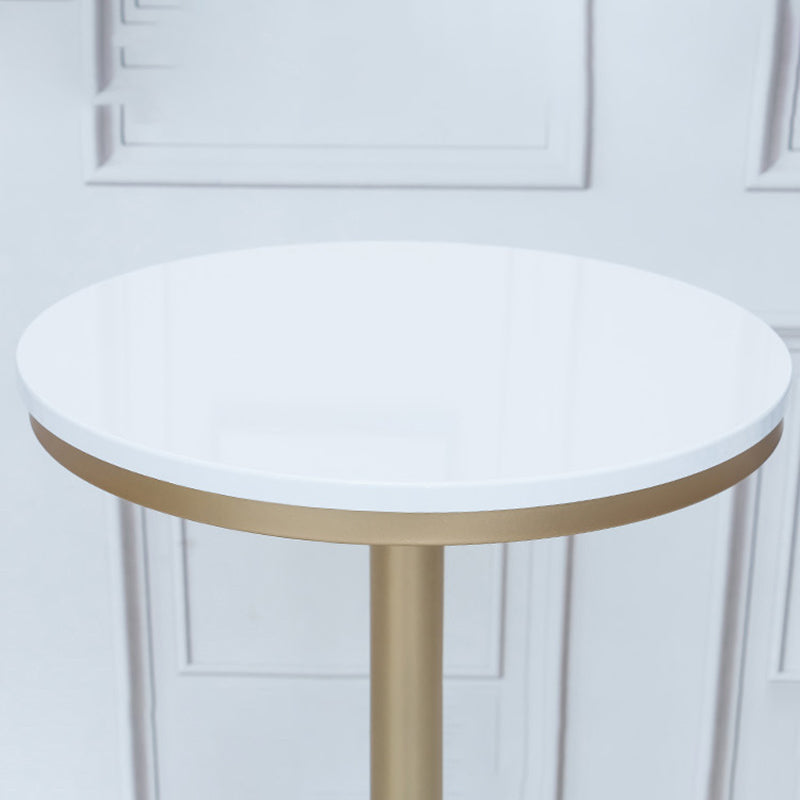 Gold Metal Base Bar Table Glam Round Faux Marble Bar Table for Dining Room Clearhalo 'Bar Furniture' 'Bar Tables' 'bar_tables' 'furn' 'furn_bar_tables' 'Furniture' 'Kitchen & Dining Furniture' 6206604