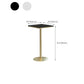 Gold Metal Base Bar Table Glam Round Faux Marble Bar Table for Dining Room Clearhalo 'Bar Furniture' 'Bar Tables' 'bar_tables' 'furn' 'furn_bar_tables' 'Furniture' 'Kitchen & Dining Furniture' 6206610