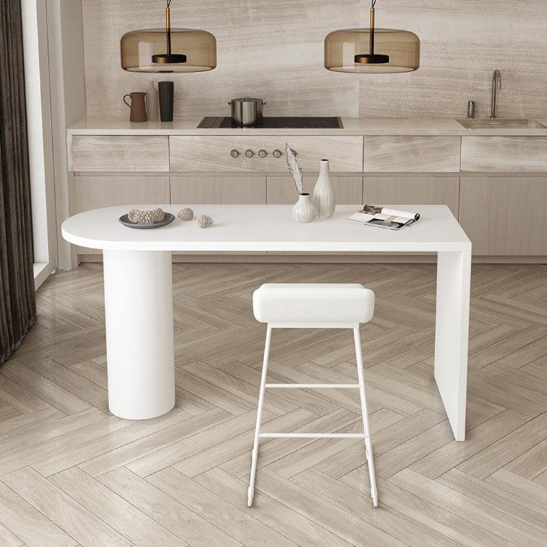 Solid Wood Modern Bar Table Rectangle Dining Table for Kitchen Living Room 71"L x 20"W x 39"H White Without Chairs Clearhalo 'Bar Furniture' 'Bar Tables' 'bar_tables' 'furn' 'furn_bar_tables' 'Furniture' 'Kitchen & Dining Furniture' 6206629