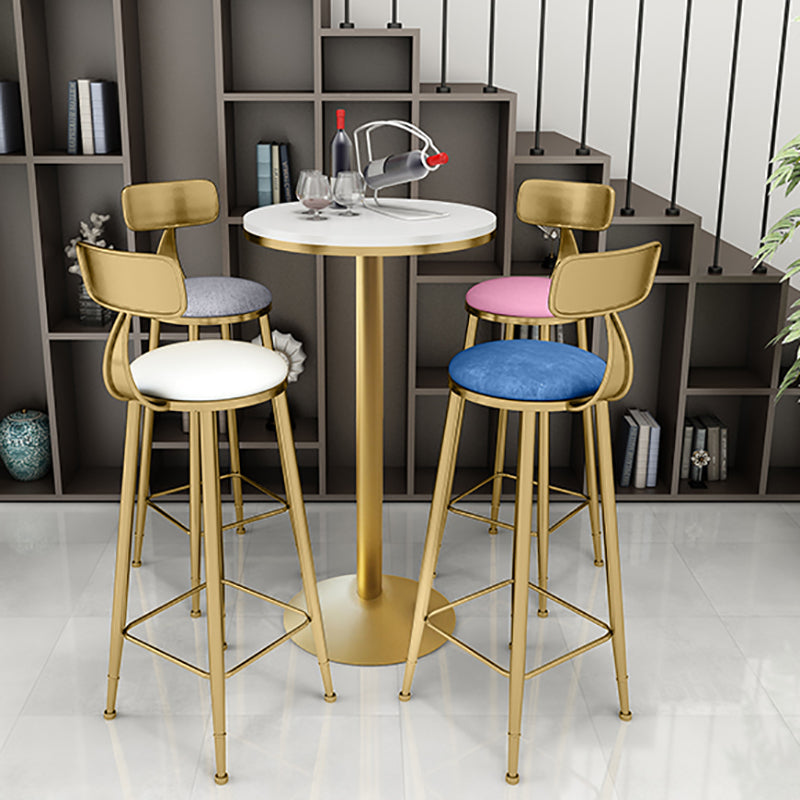 Mesa de comedor de madera maciza Glam, mesa de comedor con pedestal fijo y base de metal