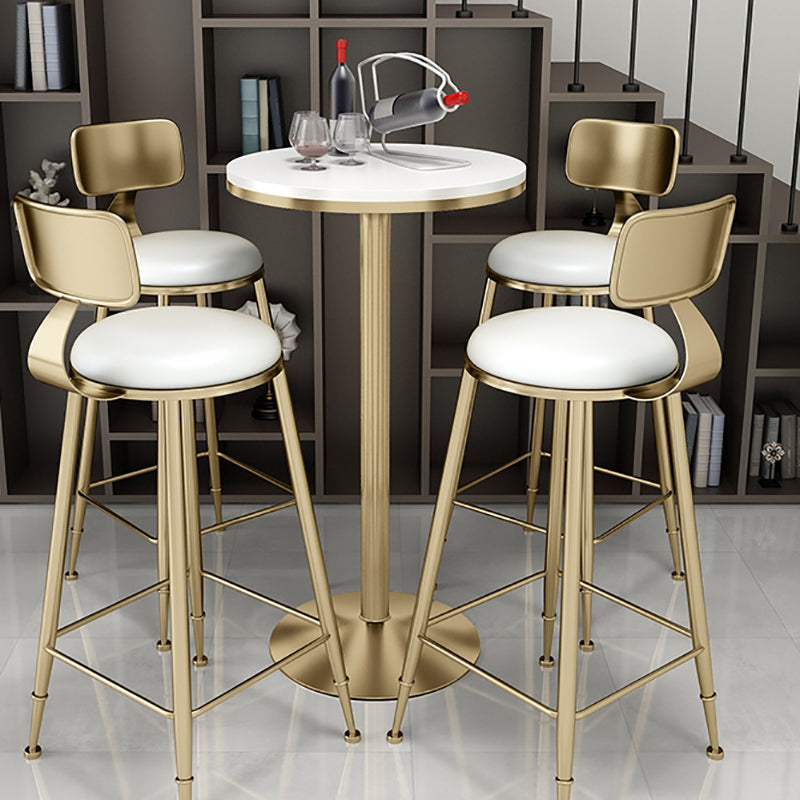 Mesa de comedor de madera maciza Glam, mesa de comedor con pedestal fijo y base de metal