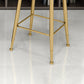 Mesa de comedor de madera maciza Glam, mesa de comedor con pedestal fijo y base de metal