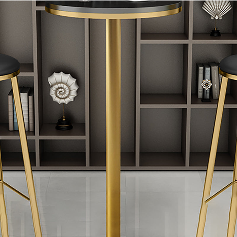 Mesa de comedor de madera maciza Glam, mesa de comedor con pedestal fijo y base de metal