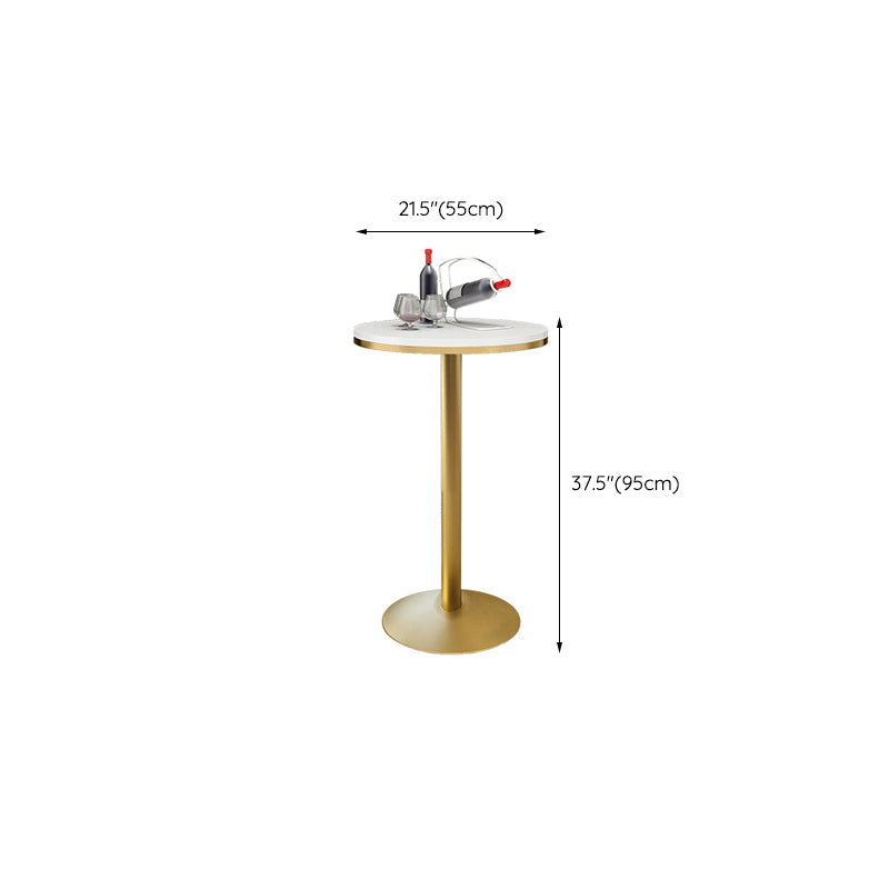 Mesa de comedor de madera maciza Glam, mesa de comedor con pedestal fijo y base de metal