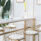 Rectangle White Solid Wood Table Gold and Metal Base Bar Table for Kitchen Living Room Clearhalo 'Bar Furniture' 'Bar Tables' 'bar_tables' 'furn' 'furn_bar_tables' 'Furniture' 'Kitchen & Dining Furniture' 6206673