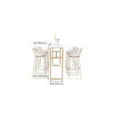 Tavolo da barra in legno massiccio bianco rettangolare oro e metallo tavolo da bar per soggiorno da cucina