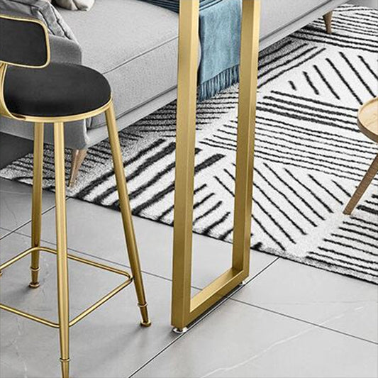 White Sintered Stone Bar Table Rectangle Dining Table with Storage Shelves Clearhalo 'Bar Furniture' 'Bar Tables' 'bar_tables' 'furn' 'furn_bar_tables' 'Furniture' 'Kitchen & Dining Furniture' 6206687