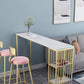 Glam Pub Table Double Pedestal Bar Height Rectangle Bar Table for Bar Clearhalo 'Bar Furniture' 'Bar Tables' 'bar_tables' 'furn' 'furn_bar_tables' 'Furniture' 'Kitchen & Dining Furniture' 6206699