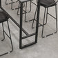 Black and Metal Base Table Industrial Rectangle Sintered Stone Bar Table Clearhalo 'Bar Furniture' 'Bar Tables' 'bar_tables' 'furn' 'furn_bar_tables' 'Furniture' 'Kitchen & Dining Furniture' 6206720