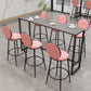 Black and Metal Base Table Industrial Rectangle Sintered Stone Bar Table Clearhalo 'Bar Furniture' 'Bar Tables' 'bar_tables' 'furn' 'furn_bar_tables' 'Furniture' 'Kitchen & Dining Furniture' 6206721