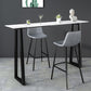 Black and Metal Base Table Rectangle Industrial Sintered Stone Bar Table 47.2"L x 15.7"W x 41.3"H White Without Chairs Clearhalo 'Bar Furniture' 'Bar Tables' 'bar_tables' 'furn' 'furn_bar_tables' 'Furniture' 'Kitchen & Dining Furniture' 6206737