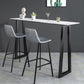 Black and Metal Base Table Rectangle Industrial Sintered Stone Bar Table Clearhalo 'Bar Furniture' 'Bar Tables' 'bar_tables' 'furn' 'furn_bar_tables' 'Furniture' 'Kitchen & Dining Furniture' 6206743