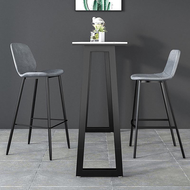 Black and Metal Base Table Rectangle Industrial Sintered Stone Bar Table Clearhalo 'Bar Furniture' 'Bar Tables' 'bar_tables' 'furn' 'furn_bar_tables' 'Furniture' 'Kitchen & Dining Furniture' 6206744