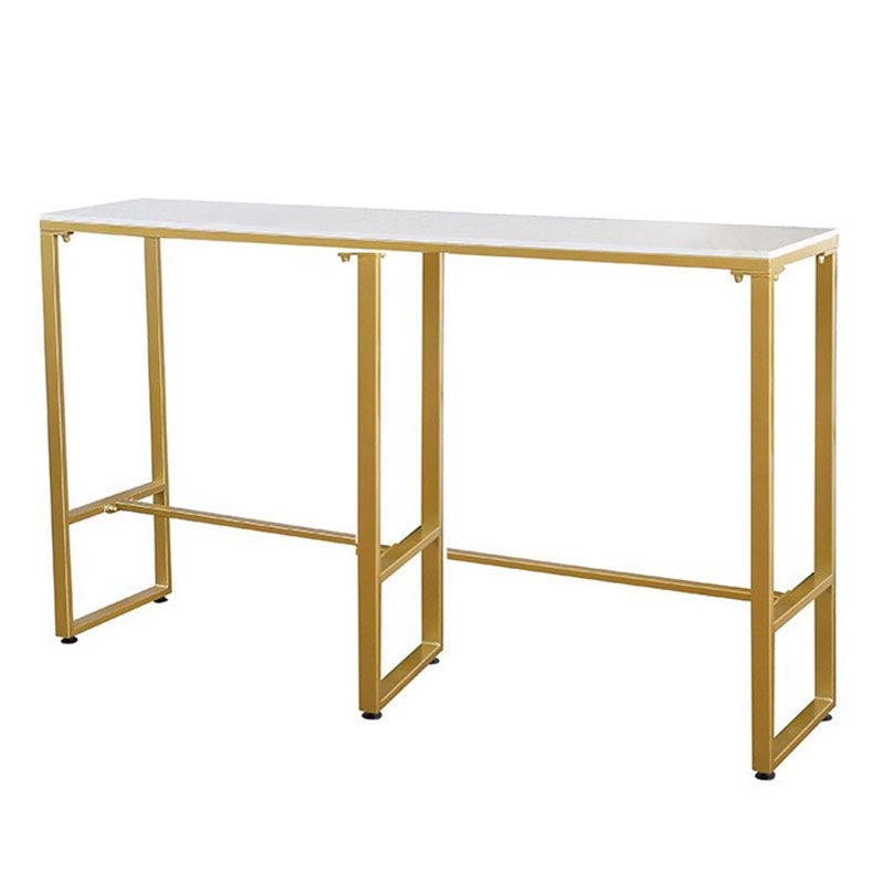 Glam Pub Height Dining Table Stone and White Bar Table for Living Room Without Chairs Clearhalo 'Bar Furniture' 'Bar Tables' 'bar_tables' 'furn' 'furn_bar_tables' 'Furniture' 'Kitchen & Dining Furniture' 6206757