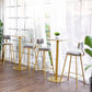 Glam Pub Height Dining Table Stone and White Bar Table for Living Room Clearhalo 'Bar Furniture' 'Bar Tables' 'bar_tables' 'furn' 'furn_bar_tables' 'Furniture' 'Kitchen & Dining Furniture' 6206768