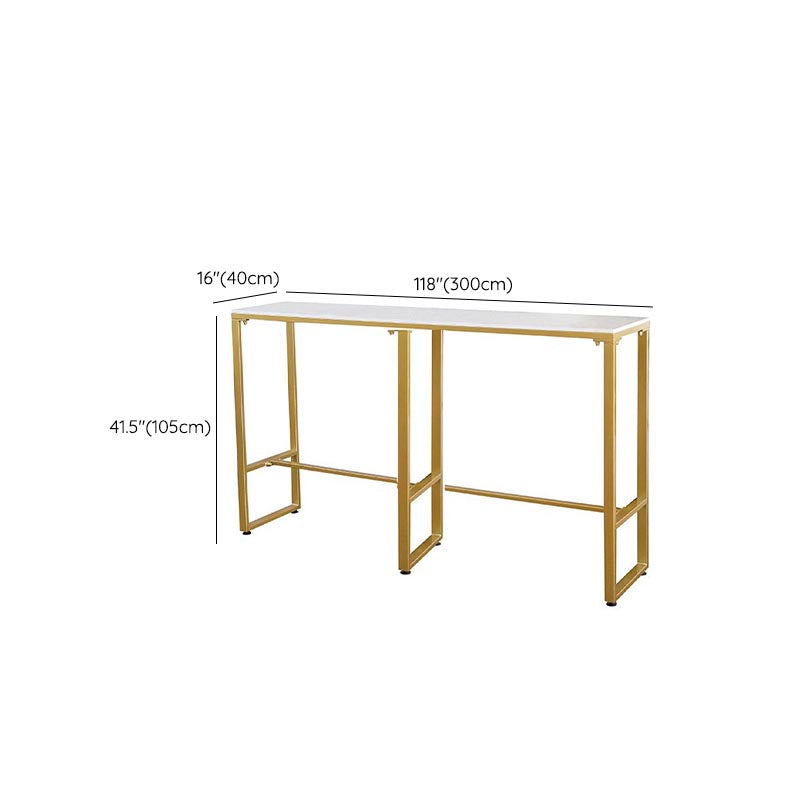 Glam Pub Height Dining Table Stone and White Bar Table for Living Room Clearhalo 'Bar Furniture' 'Bar Tables' 'bar_tables' 'furn' 'furn_bar_tables' 'Furniture' 'Kitchen & Dining Furniture' 6206772